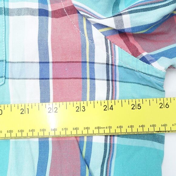 Old Navy Shirt Men's 2XL Multicolor Plaid Collared Slim Fit Casual Button-Down - Picture 4 of 7